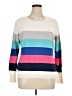 Liz Claiborne Color Block White Pullover Sweater Size XL - photo 1