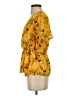 Sienna Sky 100% Polyester Yellow Short Sleeve Blouse Size XS - photo 5