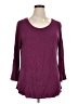 Sejour Purple 3/4 Sleeve Top Size 1X - photo 1
