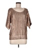 INC International Concepts Metallic Tan Pullover Sweater Size M - photo 1