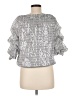 MSK Silver 3/4 Sleeve Blouse Size M - photo 2