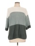 Matty M Color Block Teal Pullover Sweater Size L - photo 1