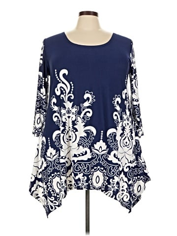 White Mark Long Sleeve Blouse (view 1)