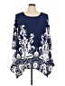 White Mark Blue Long Sleeve Blouse Size 3xl - photo 1