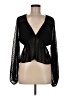 Lulus 100% Polyester Black Long Sleeve Blouse Size M - photo 1