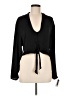 Open Edit 100% Polyester Black Long Sleeve Blouse Size M - photo 1