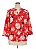 Lila Rose 100% Polyester Floral Red 3/4 Sleeve Blouse Size XL - photo 1