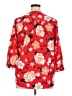 Lila Rose 100% Polyester Floral Red 3/4 Sleeve Blouse Size XL - photo 2