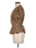 Vixbe 100% Polyester Animal Print Brown Short Sleeve Blouse Size M - photo 5