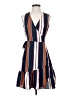 Bar III 100% Polyester Stripes Blue Casual Dress Size XS - photo 1