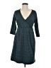 Eddie Bauer Chevron-herringbone Teal Casual Dress Size M - photo 1