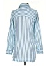 Soft Surroundings 100% Cotton Stripes Blue 3/4 Sleeve Button-Down Shirt Size XS - photo 2