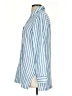 Soft Surroundings 100% Cotton Stripes Blue 3/4 Sleeve Button-Down Shirt Size XS - photo 5