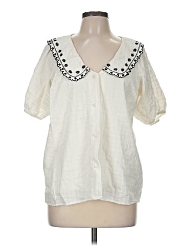 LC Lauren Conrad Short Sleeve Blouse (view 1)