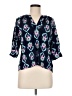 Nic + Zoe Blue 3/4 Sleeve Blouse Size M (petite) - photo 1
