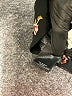 Ann Taylor 100% Polyester Print Black Casual Dress Size 14 - photo 8