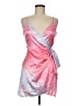 Unbranded 100% Polyester Tie-dye Pink Cocktail Dress Size M - photo 1