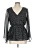Weston 100% Polyester Black Long Sleeve Blouse Size L - photo 1