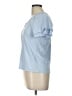 Rafaella Blue Short Sleeve Top Size L - photo 5
