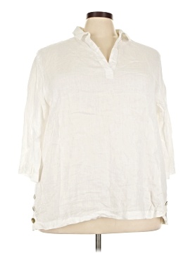 Sigrid Olsen 3/4 Sleeve Button Down Shirt