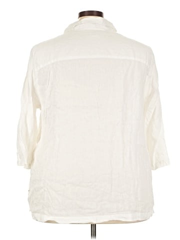 Sigrid Olsen 3/4 Sleeve Button-Down Shirt (view 2)