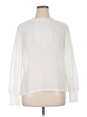 White House Black Market Long Sleeve Blouse (view 1)