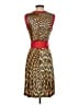 Etcetera Animal Print Brown Cocktail Dress Size 2 - photo 2