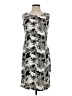 Ann Taylor LOFT 100% Polyester Print Gray Cocktail Dress Size S - photo 1