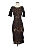 Almost Famous Animal Print Brown Cocktail Dress Size S - photo 1