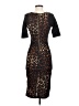 Almost Famous Animal Print Brown Cocktail Dress Size S - photo 2