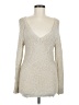 Charlotte Russe 100% Acrylic Metallic Ivory Pullover Sweater Size M - photo 1