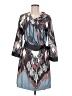Eloise 100% Polyester Chevron-herringbone Gray Casual Dress Size Med - Lg - photo 1