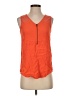 Pixley 100% Rayon Orange Sleeveless Blouse Size S - photo 1