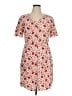 dip 100% Rayon Print Red Casual Dress Size XL - photo 1