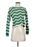Hippie Rose Chevron-herringbone Green Pullover Sweater Size XS - photo 1
