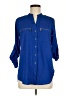 Calvin Klein Blue 3/4 Sleeve Button-Down Shirt Size M (estimated) - photo 1
