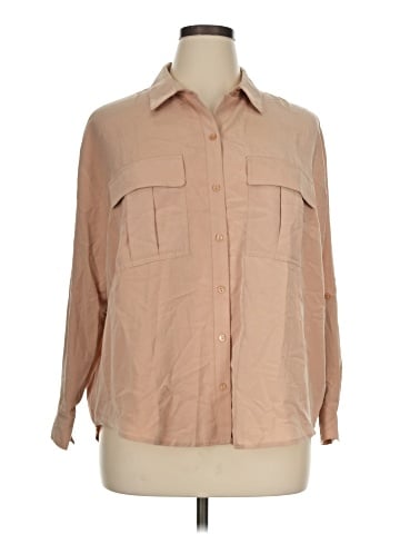 Old Navy 3/4 Sleeve Button-Down Shirt (view 1)