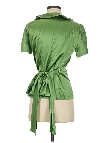 Lafayette 148 New York Short Sleeve Silk Top (view 2)