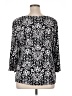 JM Collection Black 3/4 Sleeve Blouse Size XL - photo 2