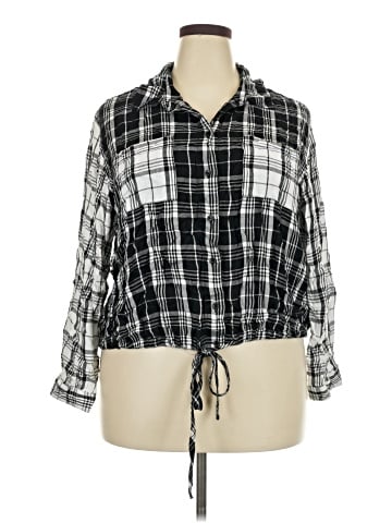 Lane Bryant 3/4 Sleeve Button-Down Shirt (view 1)