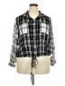 Lane Bryant 100% Rayon Plaid Black 3/4 Sleeve Button-Down Shirt Size 22 - photo 1