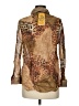 Carabella Collection Animal Print Brown Long Sleeve Blouse Size M - photo 2