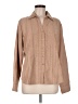 Lemon Grass 100% Polyester Polka Dots Tan Long Sleeve Blouse Size L - photo 1