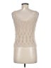Hem & Thread 100% Acrylic Ivory Sleeveless Top Size M - photo 2