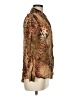 Carabella Collection Animal Print Brown Long Sleeve Blouse Size M - photo 4