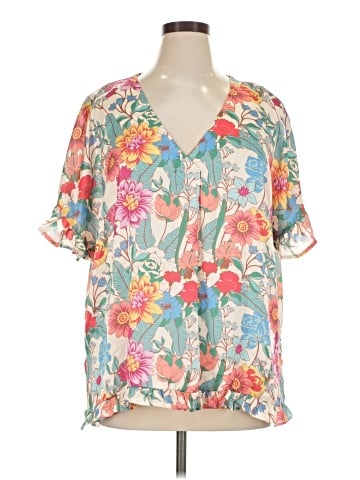 Umgee Short Sleeve Blouse (view 1)
