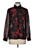 Notations 100% Polyester Print Black Long Sleeve Blouse Size M - photo 1
