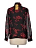 Notations 100% Polyester Print Black Long Sleeve Blouse Size M - photo 2