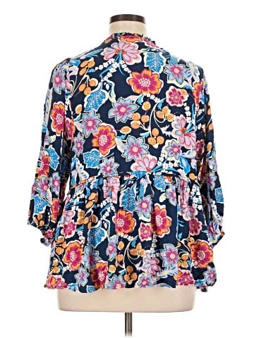 Umgee 3/4 Sleeve Blouse (view 2)