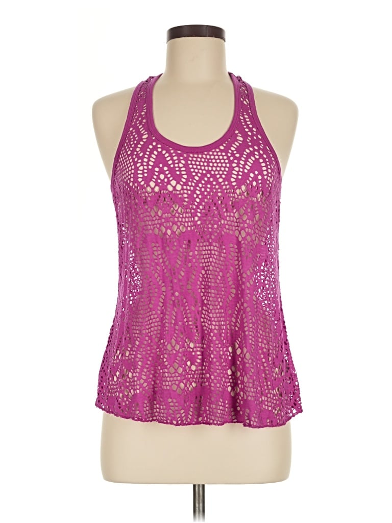 Pre-owned Aéropostale Tank Top Purple Halter Neckline Tops